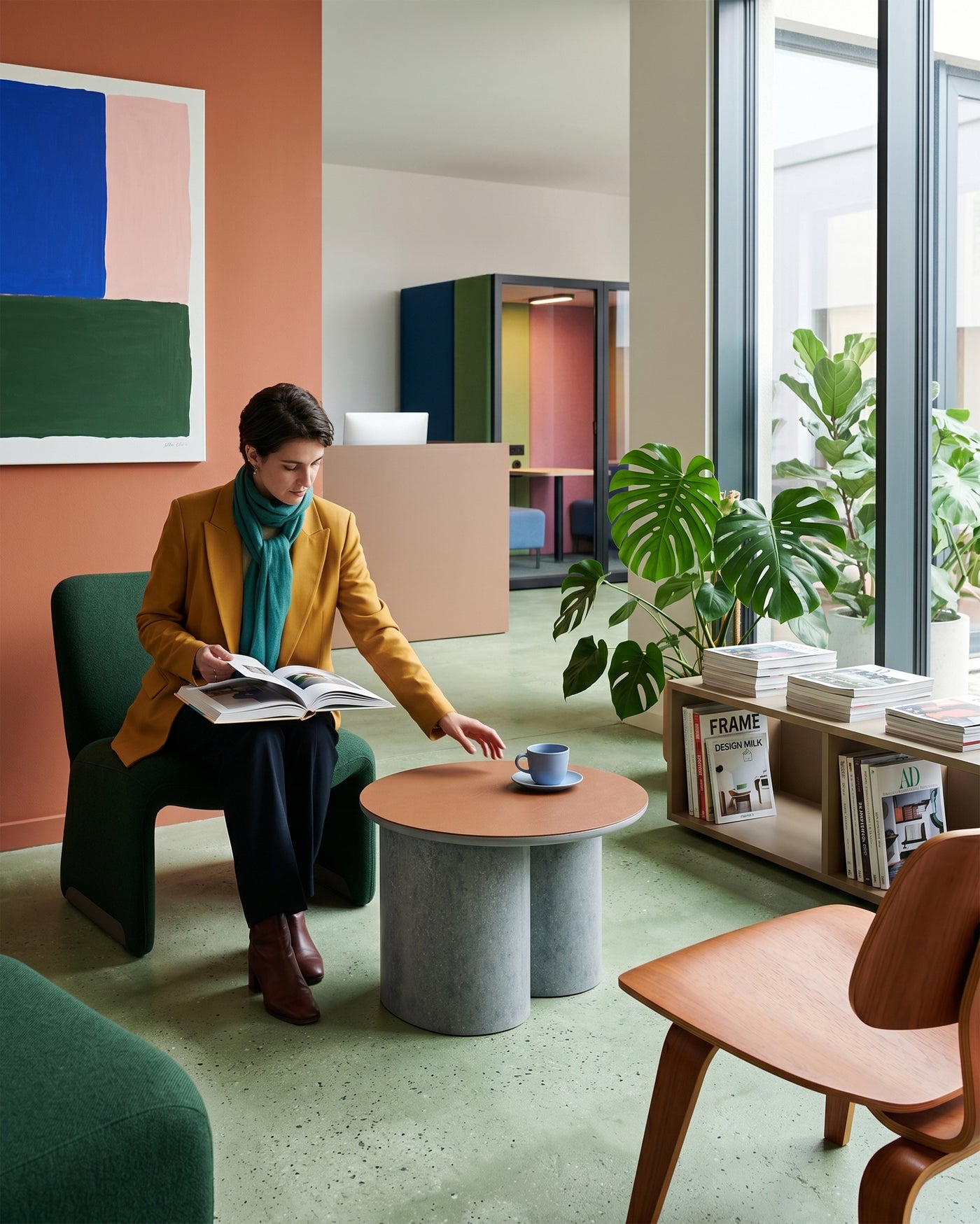 Vitiva Couchtisch aus Textilfaser, freigestellt vor hellem Hintergrund